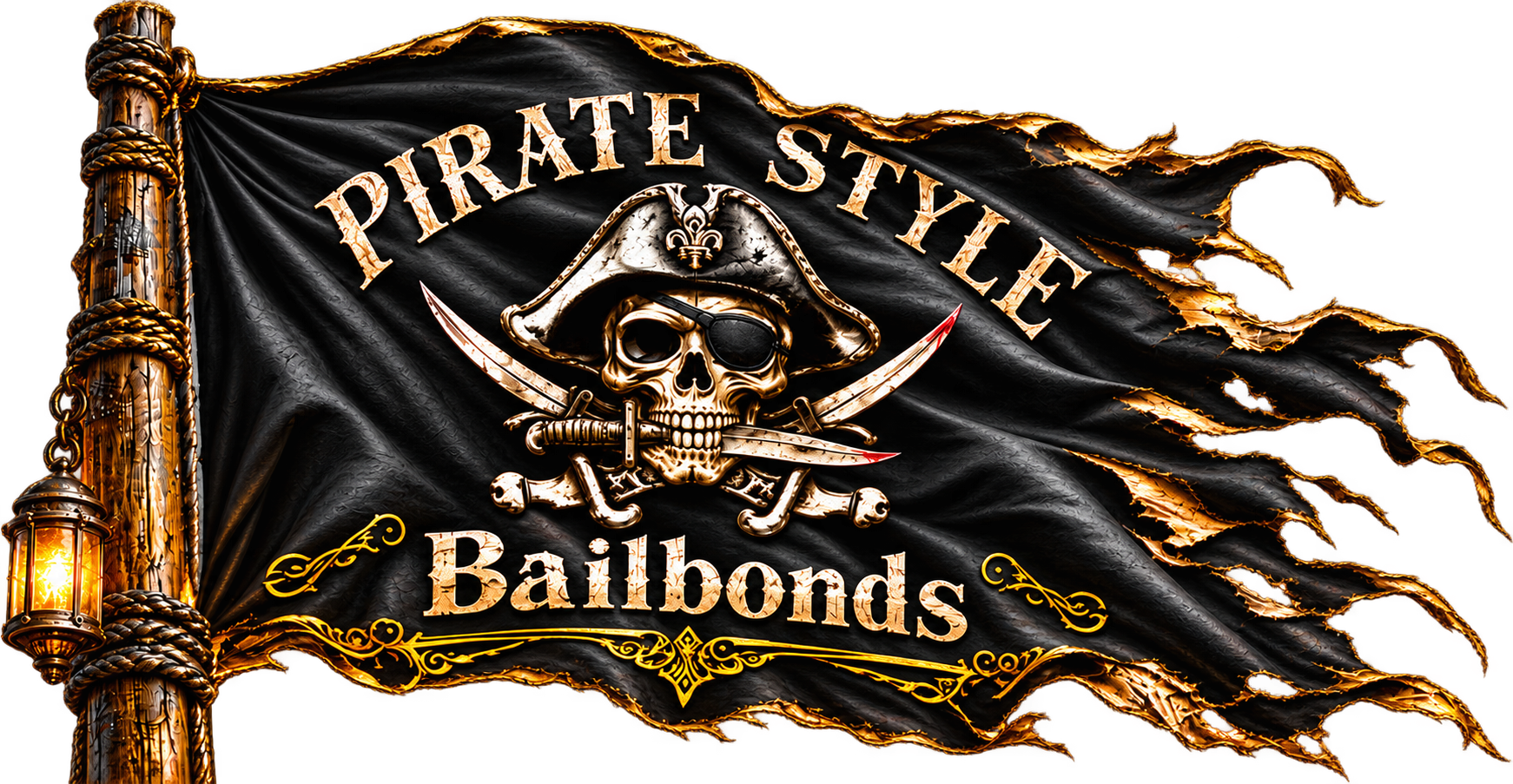 Pirate Style Bail Bonds official flag logo